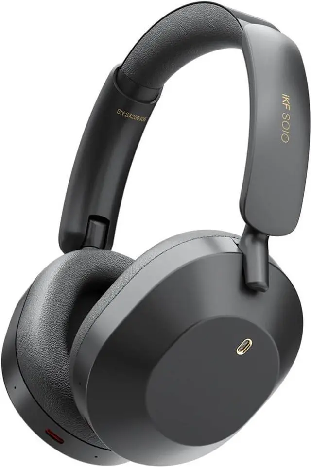 Main image of Solo Hybrid Active Noise Cancelling Headphones,130H Playtime, 6EQ Sound Modes, HiFi Stereo with Microphone, Foldable Lightweight Bluetooth 5.3 Headphones for Travel/Office/Cellphone/PC - Black