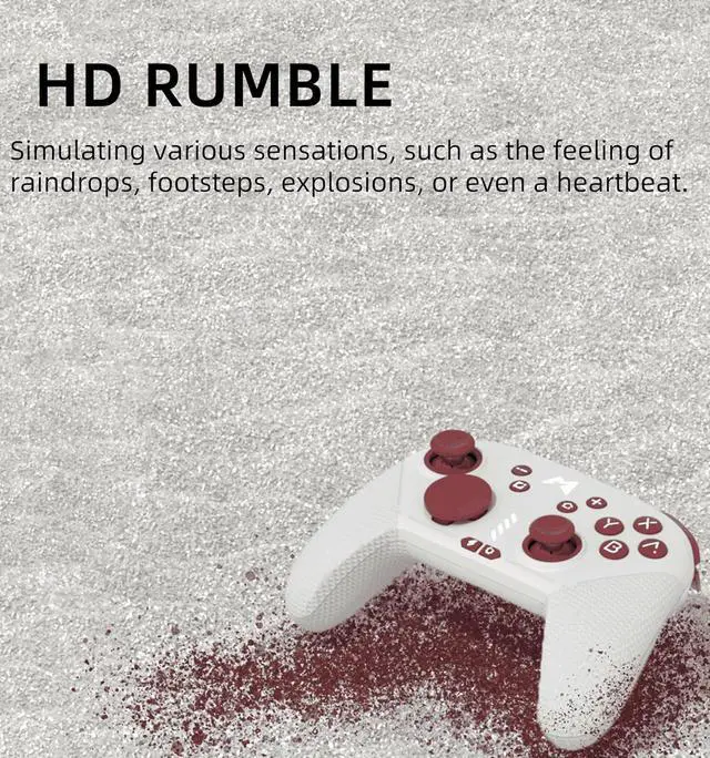 Alt view image 2 of 7 - Switch Controllers Compatible Switch/Lite/OLED with 6-axis Motion Control and Rumble Vibration,Turbo,ALPS Joysticks,Wireless Pro Controller with Hall Effect Sensing Joystick (Grey)