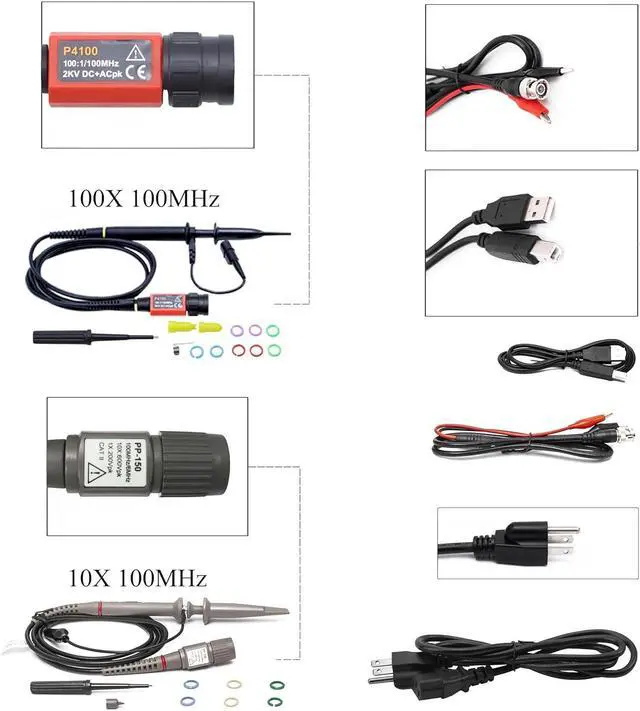 Alt view image 3 of 3 - Hantek DSO2C10 Digital Storage Oscilloscope 100MHz Bandwidth 2CH Dual Channel 1GSa/s 8M Memory Depth