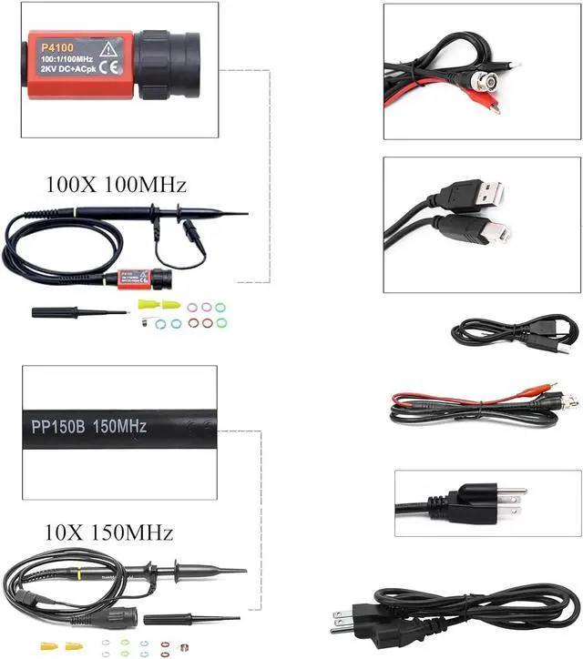Alt view image 3 of 3 - Hantek DSO2C15 Digital Storage Oscilloscope 150MHz Bandwidth 2CH Dual Channel 1GSa/s 8M Memory Depth