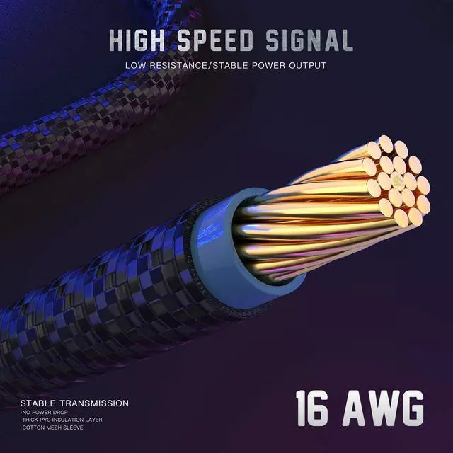 Alt view image 4 of 7 - 16AWG Pro Power Supply Sleeved Cable for Power Supply Extension Cable Wire Kit 1x24-PIN/ 2x8-PORT (4+4) M/B,3x8-PORT (6+2) PCI-E 30cm Length with Combs(Dual EPS Black)