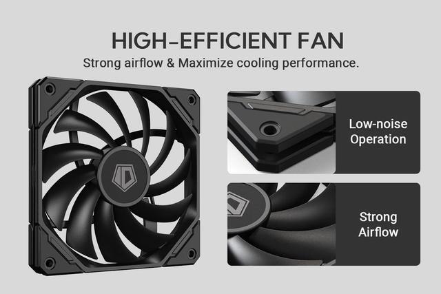 Alt view image 4 of 7 - 67mm Height Low Profile CPU Cooler 6 Heatpipes CPU Air Cooler for HTPCs, ITX, and Small Form Factor Builds, 120x15mm Slim Fan, Support Intel LGA1700/1200/115X, AMD AM5/AM4 ID-COOLING IS-67-XT Black