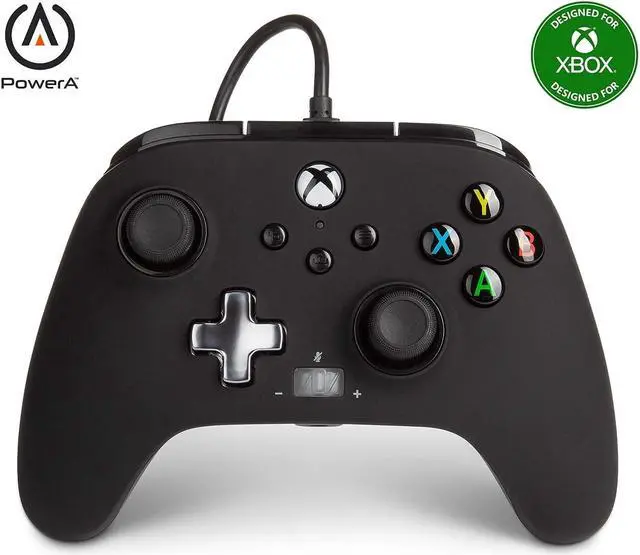Main image of PowerA Enhanced Wired Controller for Xbox Series X|S - Blue, Officially Licensed for Xbox - Black
