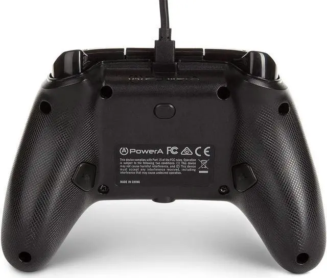 Alt view image 4 of 5 - PowerA Enhanced Wired Controller for Xbox Series X|S - Blue, Officially Licensed for Xbox - Black