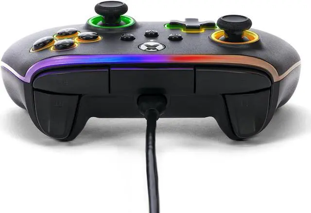 Alt view image 2 of 6 - PowerA Advantage Wired Controller for Xbox Series X|S with Lumectra - Black, gamepad, wired video game controller, works with Xbox One and Windows 10/11, Officially Licensed for Xbox