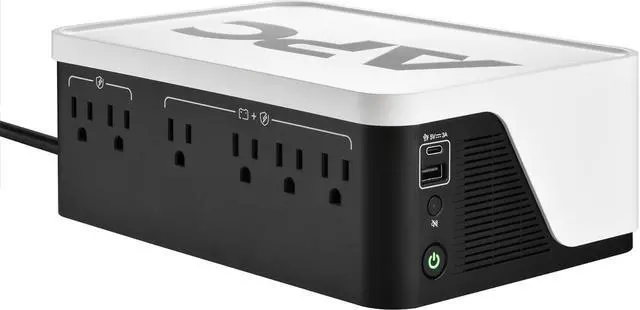 Main image of APC UPS Battery Backup & Surge Protector, 500VA UPS with 4 Backup Battery Outlets, Type C USB Charging, BE500G3 Back-UPS