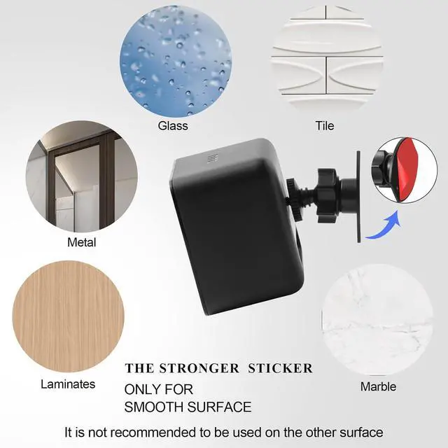 Alt view image 7 of 7 - Wall Mount 1/4 Screw Mini Tripod Stand Holder for Valve Index/HTC Vive/Vive PRO Base Station-Equipped with Strong Double- Sided Adhesive and Screw Set-Drill or Adhensive at Your Own Choice