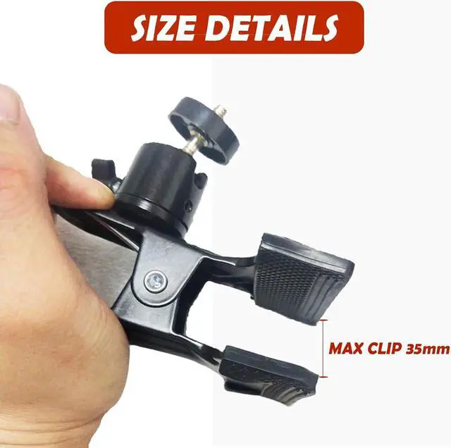 Alt view image 4 of 6 - Wall Mount 1/4 Screw Mini Bracket for HTC Vive/Valve Index/Vive PRO Base Station, Universal Metal Wall Mount Bracket for VR Rift Sensor (Clip-Black)