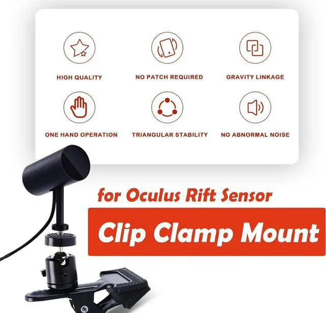 Alt view image 2 of 6 - Wall Mount 1/4 Screw Mini Bracket for HTC Vive/Valve Index/Vive PRO Base Station, Universal Metal Wall Mount Bracket for VR Rift Sensor (Clip-Black)