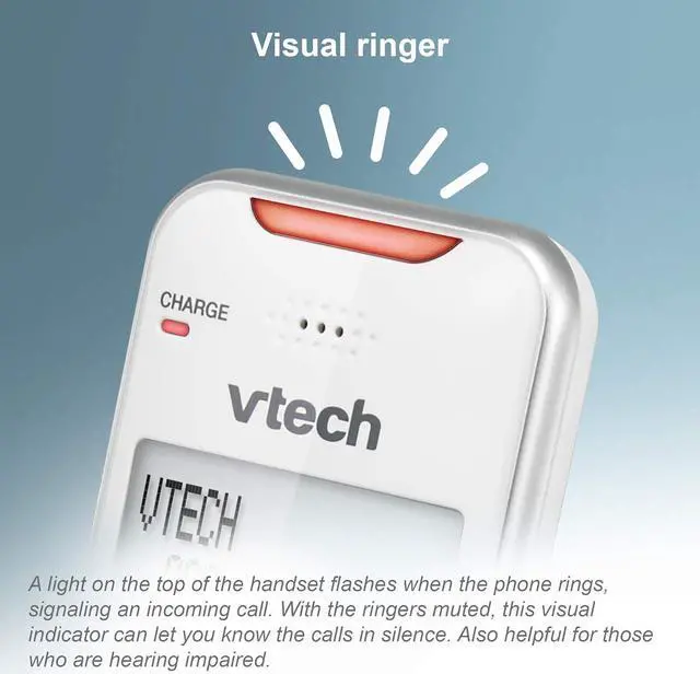Alt view image 4 of 7 - Vtech VS112-37 DECT 6.0 Bluetooth 3 Handset Cordless Phone for Home with Answering Machine, Call Blocking, Caller ID, Intercom and Connect to Cell (Silver & White)