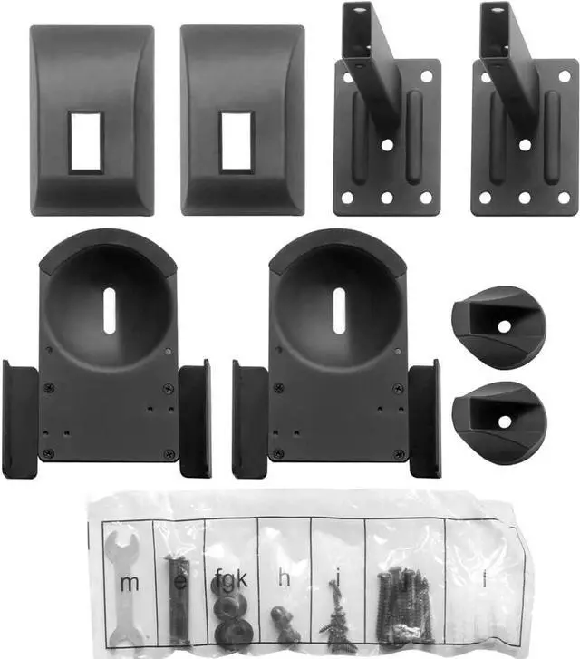 Alt view image 4 of 6 - Speaker Wall Mounts, Dual Speaker Stands for Surround Sound Speakers, Universal Speaker Bracket, Tilt Swivel Speaker Shelves Up to 55lbs Black - 2 Pack