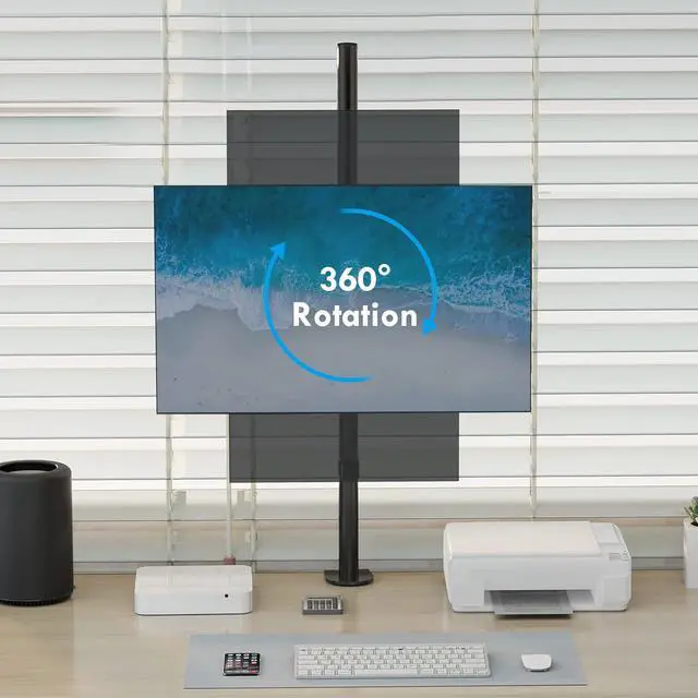 Alt view image 7 of 7 - Tall Monitor Mount, Single Monitor Arm for 13-32 Inch Computer Screen, up to 17.6lbs, Height Adjustable Monitor Desk Mount with Tilt, Swivel, Rotation, Monitor Stand with Clamp/Grommet Base