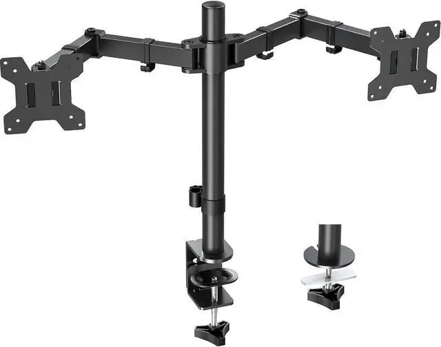 Main image of Dual Monitor Mount Fits 13-32 Inch/17.6lbs LCD Screen, Computer Monitor Desk Mount, Articulating Monitor Arm, Height Adjustable Monitor Stand for 2 Monitors, VESA Mount 75x75/100x100mm