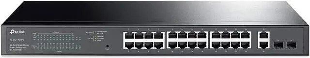 Main image of TP-Link TL-SG1428PE 24 Port Gigabit PoE Switch Easy Smart Managed 24 PoE+ Port @250W w/ 2 UL Gigabit Ports + 2 SFP Slots PoE Auto Recovery QoS, Vlan, IGMP & LAG
