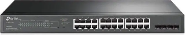 Main image of TP-Link TL-SG2428P | Jetstream 24 Port Gigabit Smart Managed PoE Switch | 24 PoE+ Ports @250W, 4 SFP Slots | Omada SDN Integrated | PoE Recovery | IPv6 | Static Routing | Limited Lifetime Protection