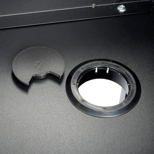 Alt view image 4 of 7 - Global Industrial Mobile Fold-Out Computer Security Cabinet, Unassembled, Black, 24-1/2"W x 22-1/2"D x 61-1/2"H