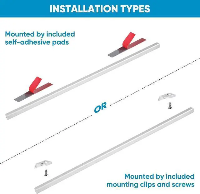 Alt view image 6 of 7 - V-Shape Under Cabinet Lighting Kit - 4pcs Sleeker 12" Dimmable LED Light Bars for Showcase Shelf Seamless Illumination - 1200lm, 12W - Pure White (6000K)