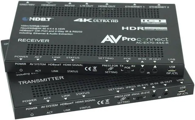 Alt view image 2 of 2 - AVPro Edge AC-EX70-444-KIT Compatible with HDBaseT