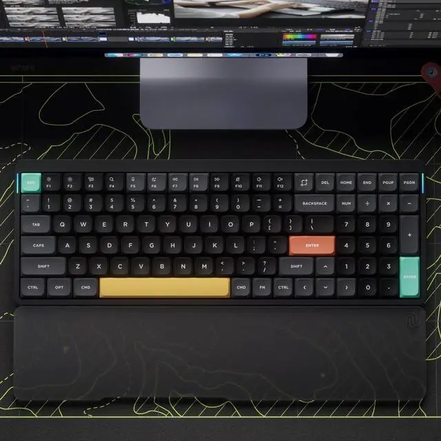 Alt view image 5 of 7 - NUPHY Air96 V2 Wireless Mechanical Keyboard,100 Keys RGB Backlit Keyboard,Supports Bluetooth 5.1,2.4G and Wired Connection,for PC/Laptop/Windows/Mac - Black Gateron Orange Switch