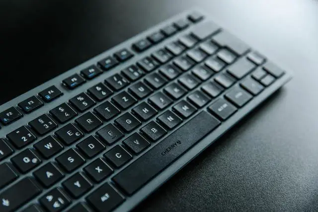 Alt view image 5 of 6 - Cherry KW7100 Mini Multi Device Compact Wireless Keyboard with Bluetooth. (Agave Green)