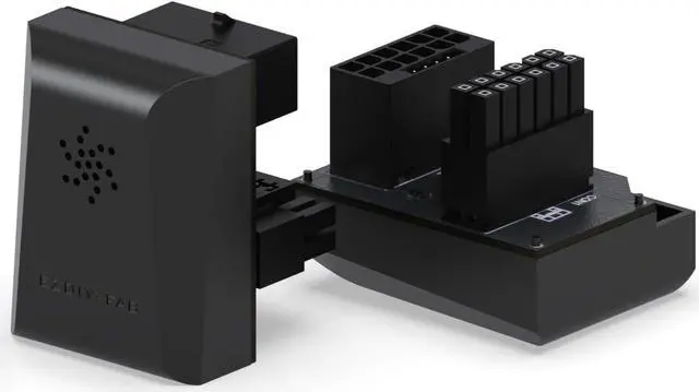 Main image of EZDIY-FAB PCIe 5.0 12VHPWR GPU Power Bridge, 12+4 Pin Angle Connector Power Adapter, for RTX40' Series GPUs, Compatible with RTX4090, 4080, 4070ti - Black 180° RVS