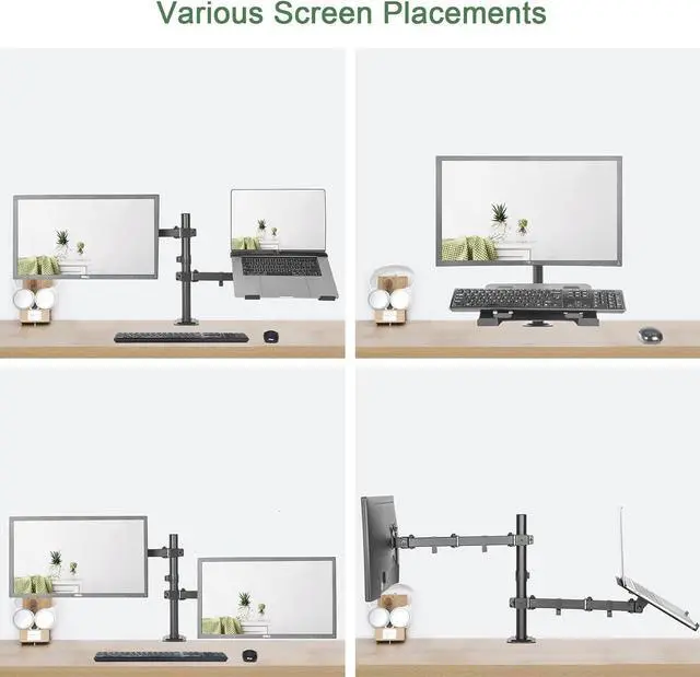 Alt view image 7 of 7 - Adjustable Laptop Stand, Ergonomic Design for 13-27 Inch Screens, Holds up to 17.6lbs