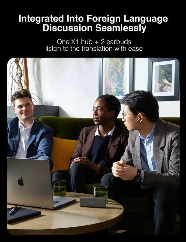 Alt view image 7 of 7 - Timekettle X1 AI Interpreter Hub, Standalone Entity, 40-Language Two-Way Translator Earbuds, Simultaneous Translator Device for 20-Person Multilingual Meetings, Ideal for Business and K-12 Education