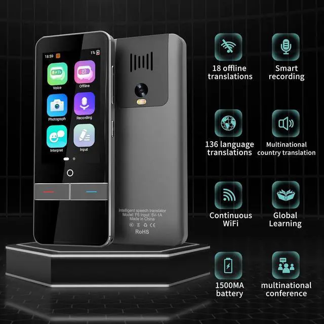 Alt view image 3 of 6 - Instant Language Translator Device Two Way Real-Time Voice Translation Accurate Offline Recording Photo Instant Translation for Travel, Business, and Learning