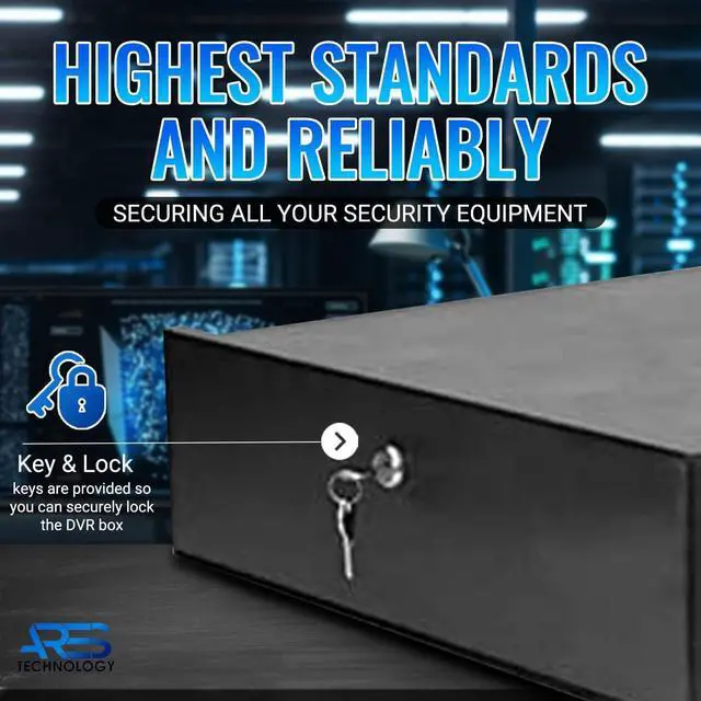 Alt view image 7 of 7 - Heavy Duty Steel 18" x 18" x 5" DVR/PC Security Lock box with 16 Gauge steel walls, and Exhaust Fan, Great electonics lock box for stores, gyms, classrooms, and any public place White