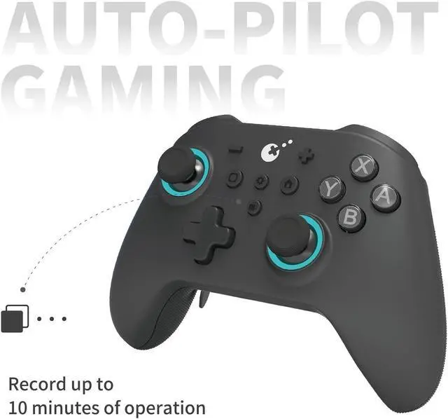 Alt view image 6 of 6 - Bluetooth Controller, 4 Back Buttons,Hall Joysticks and Triggers,Maglev/Rotor/HD Vibration,1000Hz Polling Rate for Wins,Compatible with Switch/Android/iOS/macOS/Steam Deck-Black