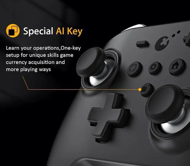 Alt view image 6 of 6 - No Stick Drift KingKong 2 Pro Wireless Controller for Switch/Switch OLED, First Bluetooth Controller with Hall Effect Sensing Joystick, No Deadzone, Auto Pilot Gaming, Motion Sense