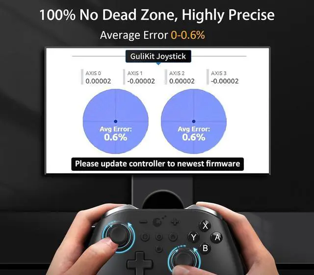 Alt view image 3 of 6 - No Stick Drift KingKong 2 Pro Wireless Controller for Switch/Switch OLED, First Bluetooth Controller with Hall Effect Sensing Joystick, No Deadzone, Auto Pilot Gaming, Motion Sense