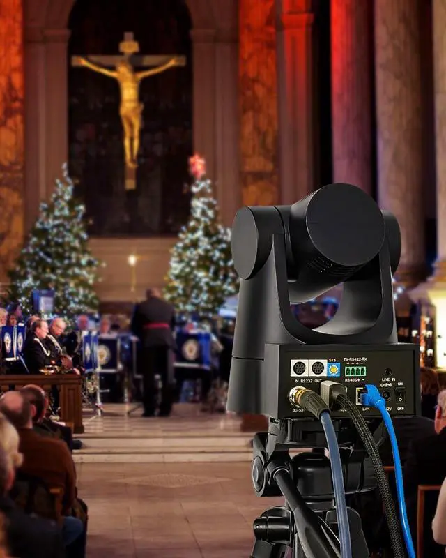 Alt view image 4 of 6 - FoMaKo PTZ Camera Bundle 20X HDMI 3G-SDI IP PoE HDMI PTZ Camera for Church Worship PTZ Controller PoE IP PTZ Camera Controller Keyboard