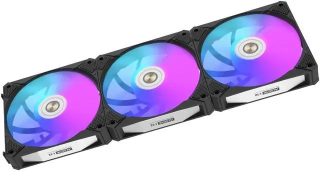 Alt view image 4 of 6 - ALSEYE Infinity i360 AIO CPU Liquid Cooler, Dual Pumps System CPU Water Cooler with Temperature Display Screen, 360mm Radiator & Three Snap-in Connection Wireless ARGB & PWM Case Fans - Black