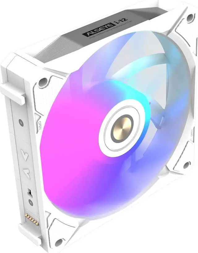 Alt view image 3 of 5 - ALSEYE Infinity i360 AIO CPU Liquid Cooler, Dual Pumps System CPU Water Cooler with Temperature Display Screen, 360mm Radiator & Three Snap-in Connection Wireless ARGB & PWM Case Fans - White