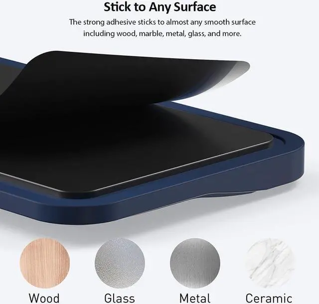 Alt view image 5 of 7 - Magnetic Cable Management, Cable Holder for Desktop Multipurpose Cord Keeper, 5 Clips(OD 3.0-4.2mm) for Lightning, USB-C, Micro Cable, Other Wires, Sticks to Wood, Marble, Metal, Glass (Blue)