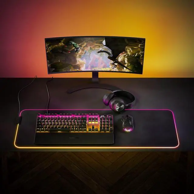 Alt view image 7 of 7 - SteelSeries Apex Pro HyperMagnetic Gaming Keyboard  Adjustable Actuation  OLED Screen  RGB  USB Passthrough