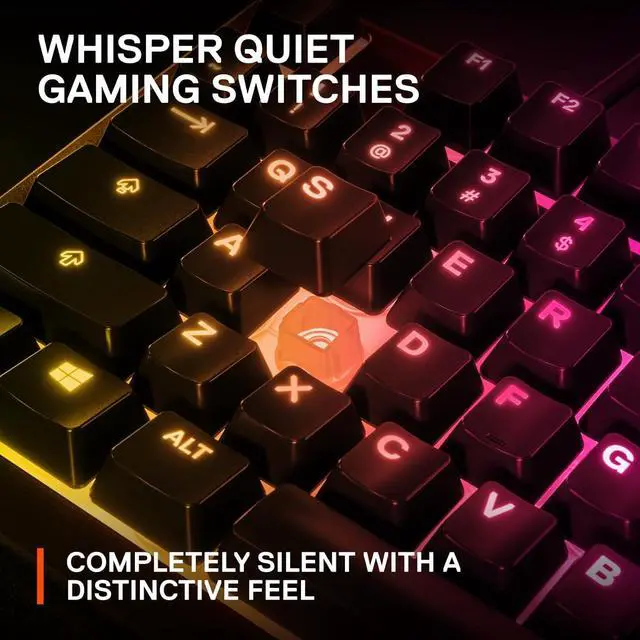 Alt view image 3 of 5 - SteelSeries Apex 3 TKL RGB Gaming Keyboard  Tenkeyless Compact Form Factor - 8-Zone RGB Illumination  IP32 Water & Dust Resistant  Whisper Quiet Gaming Switch  Gaming Grade Anti-Ghosting,Black