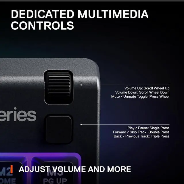 Alt view image 5 of 5 - SteelSeries Apex 3 TKL RGB Gaming Keyboard  Tenkeyless Compact Form Factor - 8-Zone RGB Illumination  IP32 Water & Dust Resistant  Whisper Quiet Gaming Switch  Gaming Grade Anti-Ghosting,Black