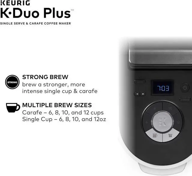 Alt view image 3 of 7 - Keurig K-Duo Plus Single Serve & Carafe Coffee Maker