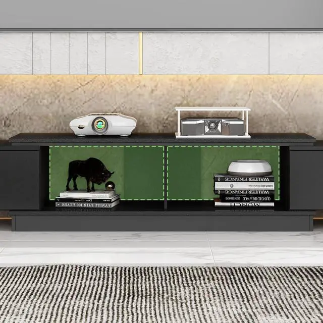 Alt view image 4 of 7 - Extendable TV Stand for TVs up to 75", Modern TV Cabinet & Entertainment Center with Shelves & Drawers, Media Console Table for Living Room, Bedroom,  (95" L x 15.7" D x 13.18" H)