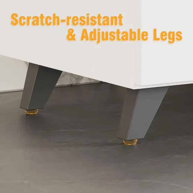 Alt view image 6 of 7 - Extendable TV Stand for TVs up to 75", Modern TV Cabinet & Entertainment Center with Shelves & Drawers, Media Console Table for Living Room, Bedroom,  (95" L x 15.7" D x 13.18" H) White