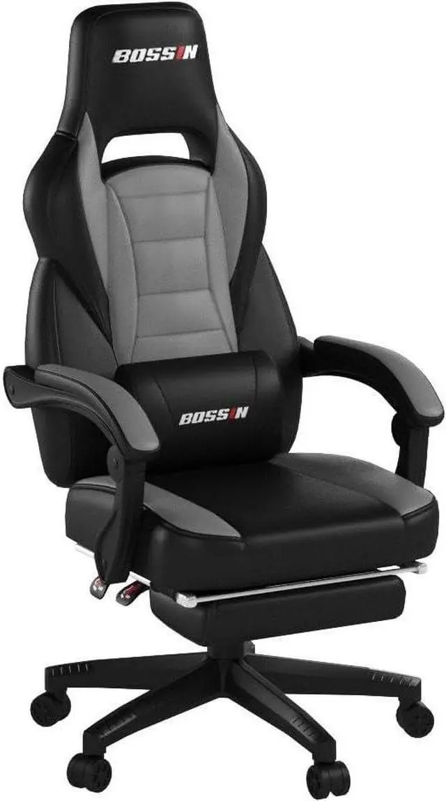 Main image of Gaming Chair with Massage, Ergonomic Heavy Duty Design with Footrest and Lumbar Support, Large Size Cushion High Back Office Chair, Big and Tall Gaming Computer Chair for Kids