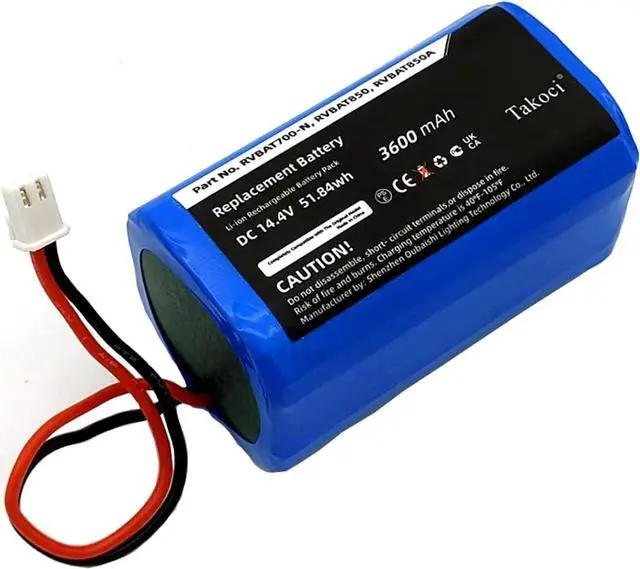 Alt view image 5 of 6 - Replacement Shark RVBAT850 Battery for Shark Ion RV1001AE, R75, R85, S87, RV751,RV1000,RV2001 RV2001WD,R3Z, R4Z Robot Vacuum Cleaners(2 Prong Plug)
