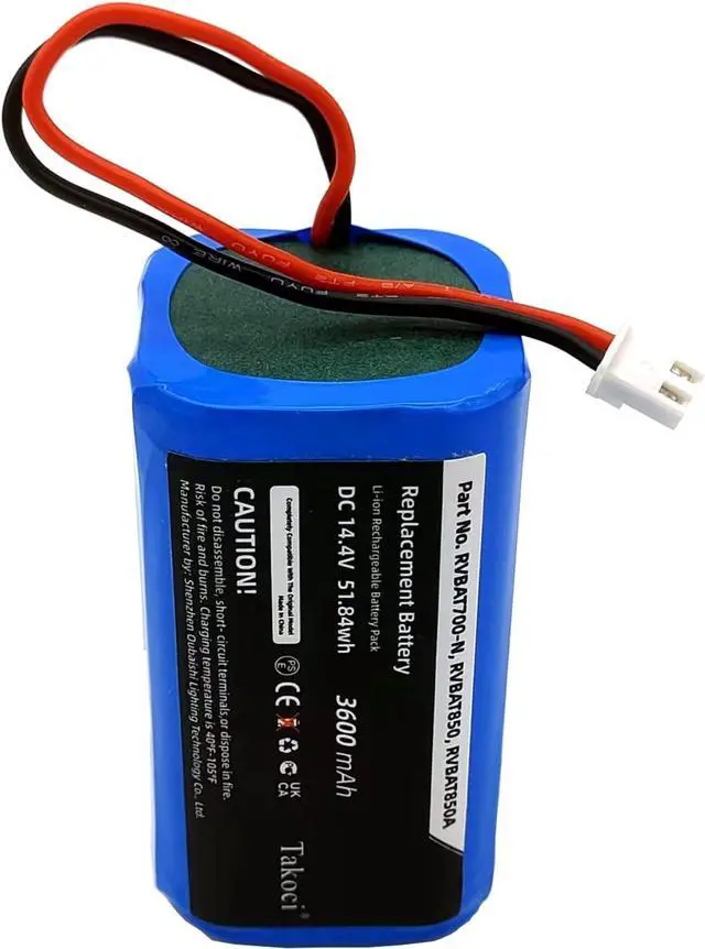 Alt view image 6 of 6 - Replacement Shark RVBAT850 Battery for Shark Ion RV1001AE, R75, R85, S87, RV751,RV1000,RV2001 RV2001WD,R3Z, R4Z Robot Vacuum Cleaners(2 Prong Plug)