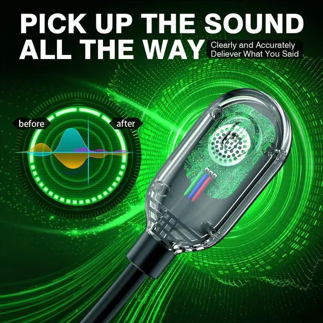 Alt view image 5 of 7 - Wireless Gaming Headset for Xbox Series X|S, Xbox One, PS5, PC, Mac, Nintendo Switch, Bluetooth Over Ear Gaming Headphones with Detachable Noise Canceling Microphone, 40H Battery