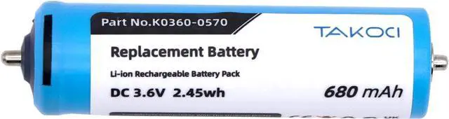 Alt view image 2 of 5 - Replacement Battery for Panasonic K0360-0570, V9ZL2508,EH-HE93ES8103,ES816,ES8224,ES8249,ES8077,ES/ER Series Shaver fits Part no V9ZL2508, K0360-0570 360mAh