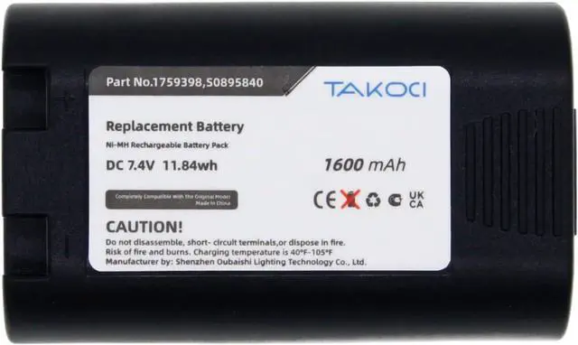 Alt view image 5 of 7 - S0895840 Battery Replacement Battery for Rhino 4200 Rhino 5200 LabelManager 420P LabelManager 360D LM420P LM360D R5200 3M PL200 Label Printer 1759398-1600mAh