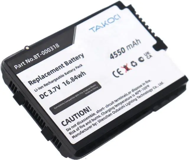 Alt view image 2 of 6 - Replacement Battery fit for Zebra TC70 TC75 Barcode Scanner, Part No BT-000318 82-171249-01 82-171249-02 BTRY-TC7X-46MA2 4550mAh