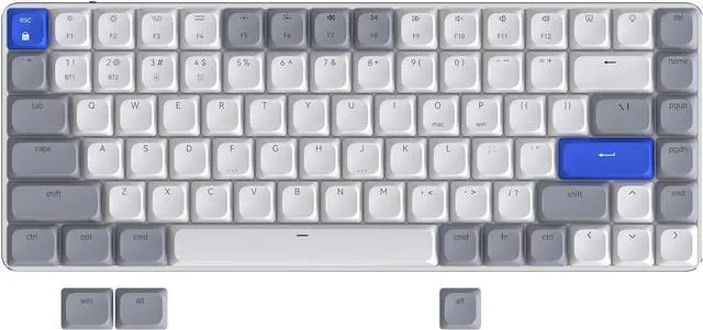 Main image of Wireless Bluetooth 75% Mechanical Keyboard: Compact Multi-Device Rechargeable Backlit Gaming Keyboard with 84-Key Layout, Low Profile Brown Switches for Windows/Mac/PC/Laptop